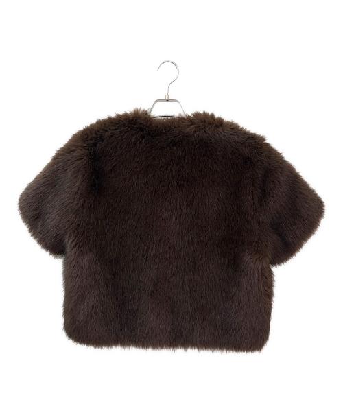 l'heritage martinique（レリタージュ マルティニーク）l'heritage martinique (レリタージュ マルティニーク) ファーブルゾン ブラウン サイズ:-の古着・服飾アイテム