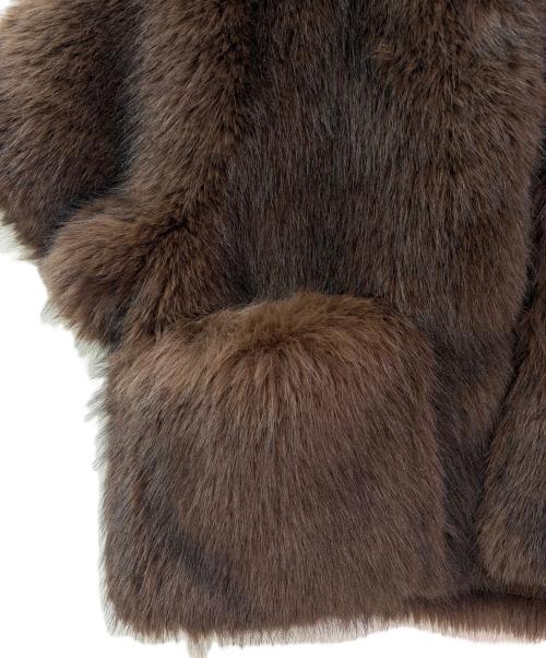 l'heritage martinique（レリタージュ マルティニーク）l'heritage martinique (レリタージュ マルティニーク) ファーブルゾン ブラウン サイズ:-の古着・服飾アイテム