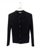 EVERYDAY I LIKE.エヴリデイ アイ ライク）の古着「Poloshirt Knit Cardigan」｜ブラック