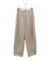 BABYLONE（バビロン）の古着「タックパンツ」｜ベージュ