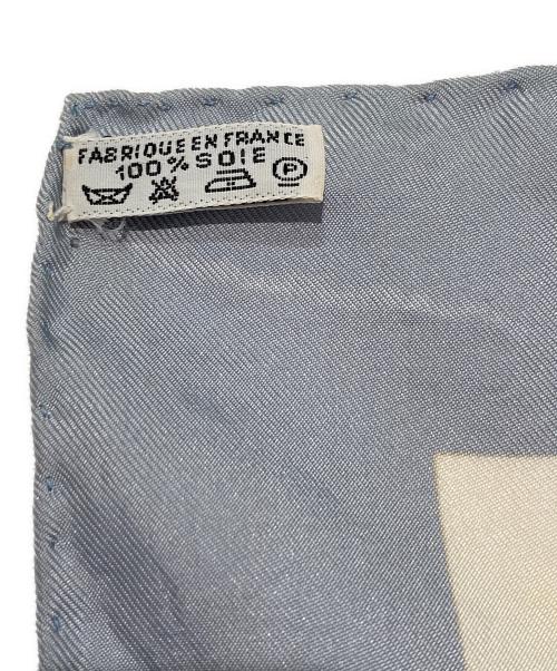 HERMES（エルメス）HERMES (エルメス) シルクスカーフ ブルー×ホワイト サイズ:40の古着・服飾アイテム