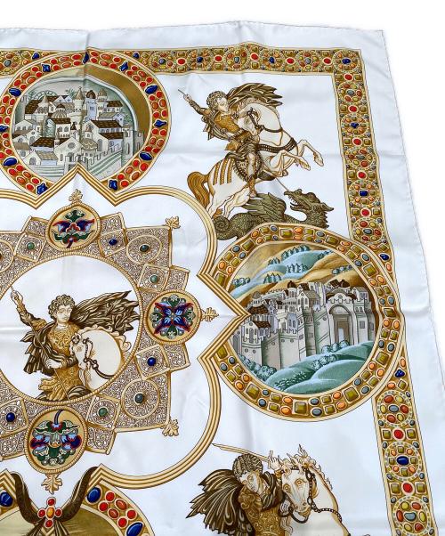 HERMES（エルメス）HERMES (エルメス) カレ90 ベージュ サイズ:90の古着・服飾アイテム