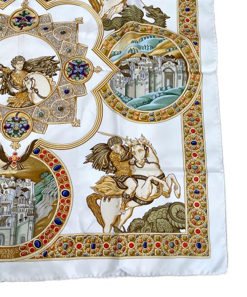 HERMES（エルメス）HERMES (エルメス) カレ90 ベージュ サイズ:90の古着・服飾アイテム