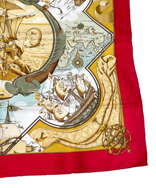 HERMES（エルメス）HERMES (エルメス) カレ90 レッド サイズ:90の古着・服飾アイテム