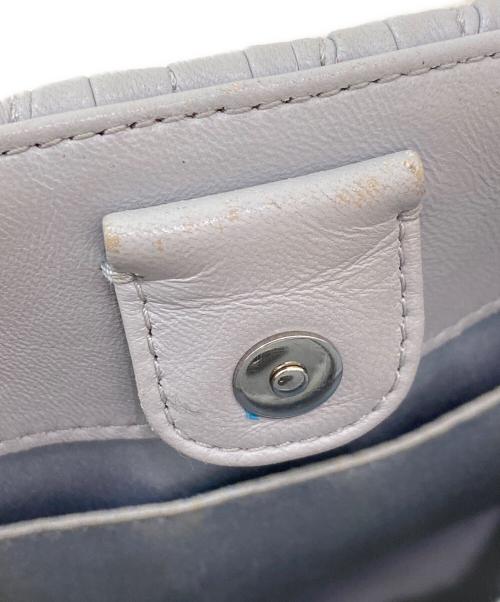 MIU MIU（ミュウミュウ）MIU MIU (ミュウミュウ) ナッパクリスタルマテラッセレザーバッグ スカイブルーの古着・服飾アイテム