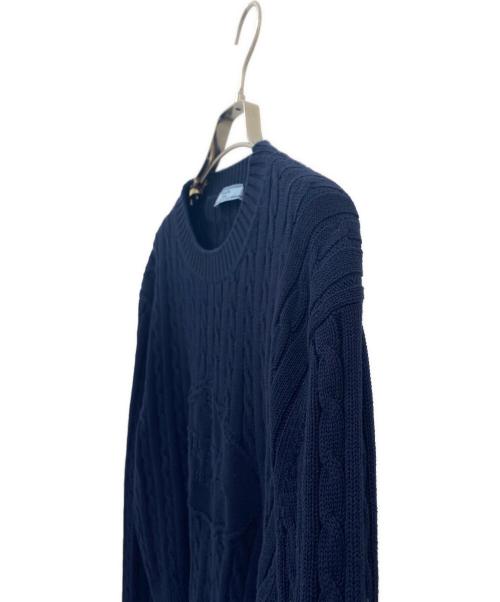 PRADA（プラダ）PRADA (プラダ) ロゴニット ネイビー サイズ:42の古着・服飾アイテム