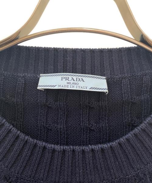 PRADA（プラダ）PRADA (プラダ) ロゴニット ネイビー サイズ:42の古着・服飾アイテム