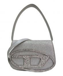 DIESEL（ディーゼル）の古着「グリッター ロゴ ショルダーバッグ」｜シルバー