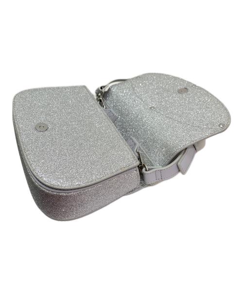 DIESEL（ディーゼル）DIESEL (ディーゼル) グリッター ロゴ ショルダーバッグ シルバーの古着・服飾アイテム