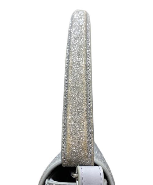 DIESEL（ディーゼル）DIESEL (ディーゼル) グリッター ロゴ ショルダーバッグ シルバーの古着・服飾アイテム