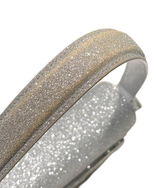 DIESEL（ディーゼル）DIESEL (ディーゼル) グリッター ロゴ ショルダーバッグ シルバーの古着・服飾アイテム