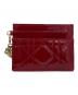 Christian Dior (クリスチャン ディオール) Lady Dior Freesia カードホルダー レッド：32000円