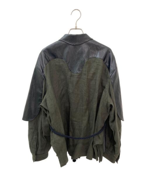 muller of yoshiokubo（ミュラーオブヨシオクボ）muller of yoshiokubo (ミュラーオブヨシオクボ) MOON SHIRTS BLOUSON グリーン サイズ:36の古着・服飾アイテム