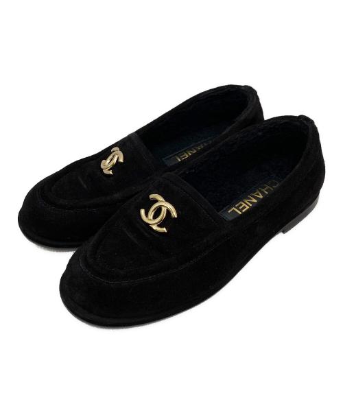 CHANEL（シャネル）CHANEL (シャネル) ボアスリッポン ブラック サイズ:36 1/2の古着・服飾アイテム