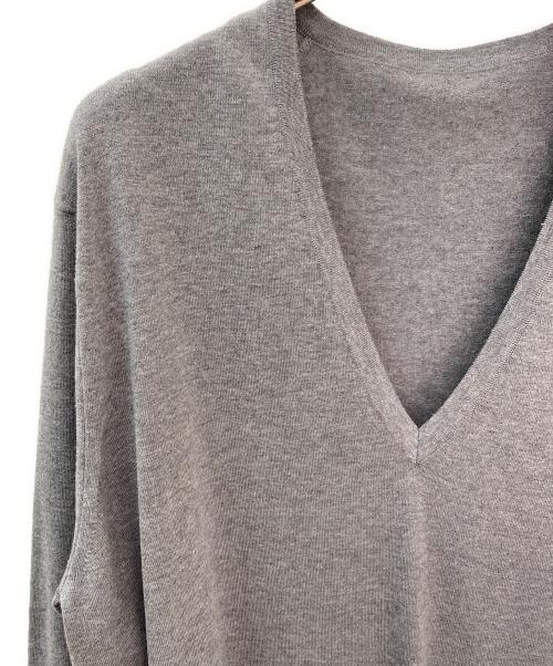 DEUXIEME CLASSE（ドゥーズィエム クラス）DEUXIEME CLASSE (ドゥーズィエム クラス) FF30 GIZA Vネック プルオーバー グレー サイズ:Freeの古着・服飾アイテム