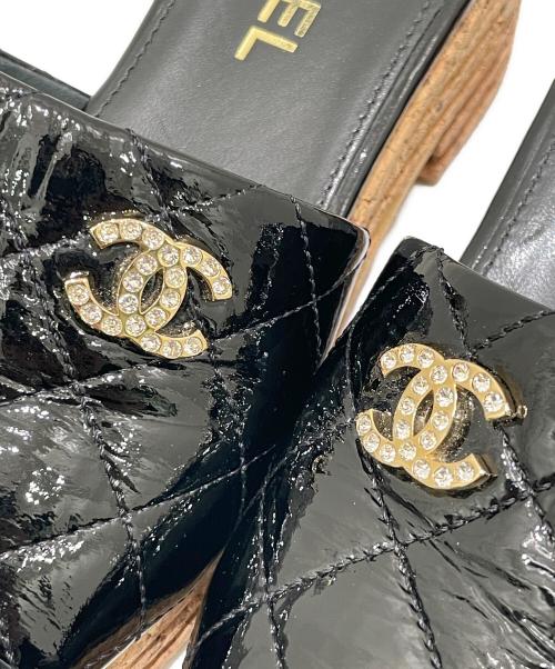 CHANEL（シャネル）CHANEL (シャネル) ウェッジソールサンダル ブラック サイズ:36の古着・服飾アイテム