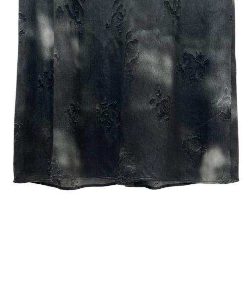 CHANEL（シャネル）CHANEL (シャネル) メティエダールシルク サテン ココマーク ロングスカート ブラック サイズ:34の古着・服飾アイテム