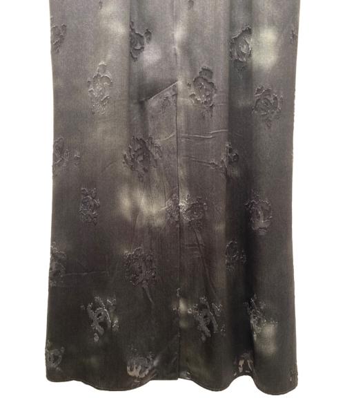 CHANEL（シャネル）CHANEL (シャネル) メティエダールシルク サテン ココマーク ロングスカート ブラック サイズ:34の古着・服飾アイテム