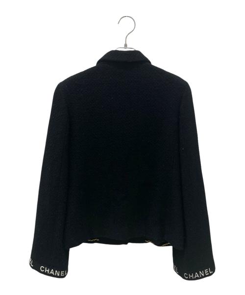 CHANEL（シャネル）CHANEL (シャネル) 95A P05ココボタン ロゴ ツイード ジャケット ブラック サイズ:38の古着・服飾アイテム