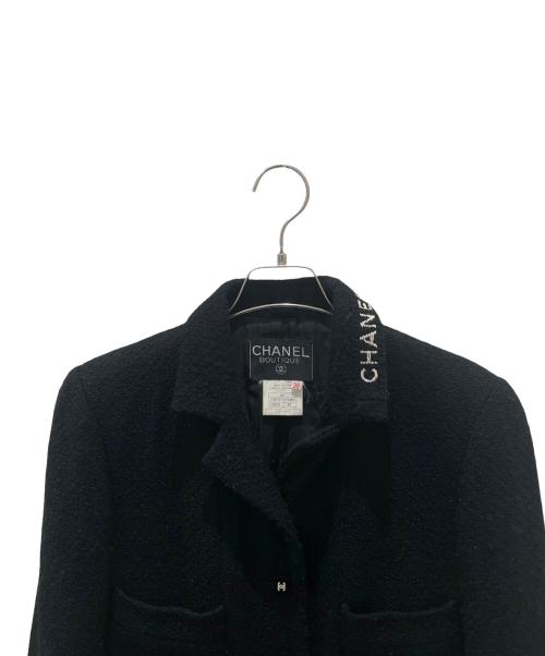 CHANEL（シャネル）CHANEL (シャネル) 95A P05ココボタン ロゴ ツイード ジャケット ブラック サイズ:38の古着・服飾アイテム