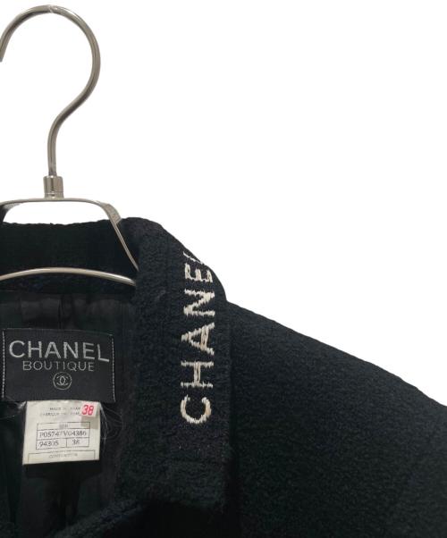 CHANEL（シャネル）CHANEL (シャネル) 95A P05ココボタン ロゴ ツイード ジャケット ブラック サイズ:38の古着・服飾アイテム