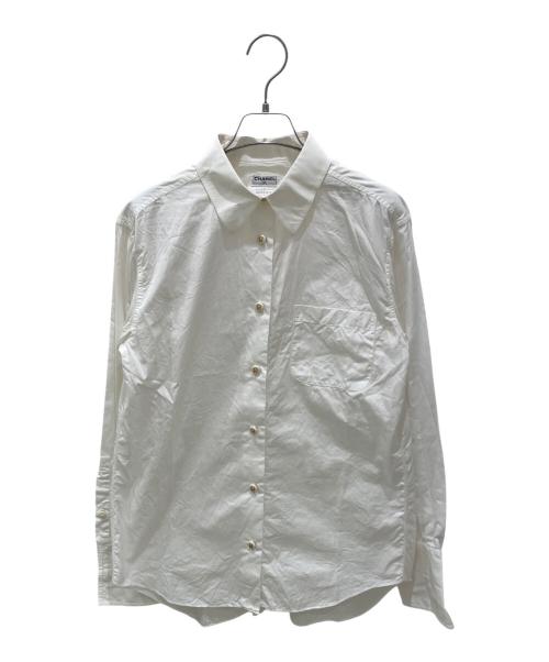 CHANEL（シャネル）CHANEL (シャネル) P05 ココマーク 長袖シャツ ホワイト サイズ:38の古着・服飾アイテム