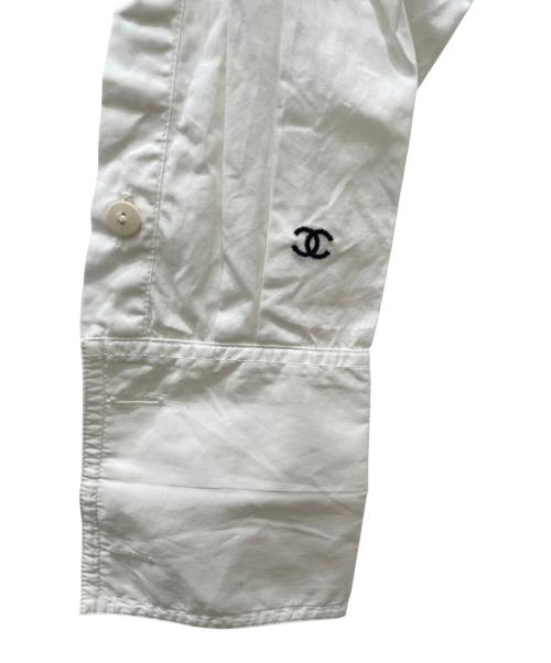 CHANEL（シャネル）CHANEL (シャネル) P05 ココマーク 長袖シャツ ホワイト サイズ:38の古着・服飾アイテム
