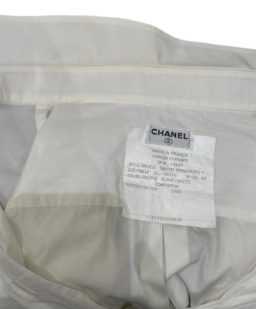 CHANEL（シャネル）CHANEL (シャネル) P05 ココマーク 長袖シャツ ホワイト サイズ:38の古着・服飾アイテム