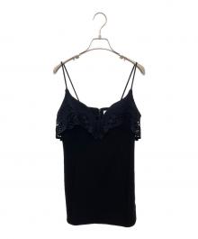 Mame Kurogouchi（マメクロゴウチ）の古着「Embroidered Camisole Top」｜ブラック