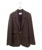 Adam et Ropeアダム エ ロペ）の古着「シングルブレストスリットジャケット」｜ブラウン