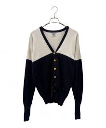 CHANEL（シャネル）の古着「バイカラーカーディガン」｜ネイビー