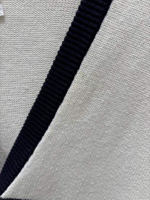 CHANEL（シャネル）CHANEL (シャネル) バイカラーカーディガン ネイビー サイズ:Lの古着・服飾アイテム