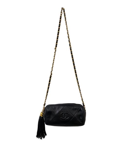 CHANEL（シャネル）CHANEL (シャネル) チェーンショルダーバッグ ブラックの古着・服飾アイテム
