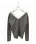 CLANE (クラネ) 2WAY FRILL V NECK KNIT TOPS グレー サイズ:1：20000円