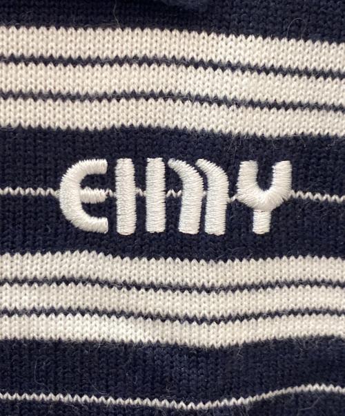 eimy istoire（エイミーイストワール）eimy istoire (エイミーイストワール) シャツレイヤードニット ネイビー サイズ:Fの古着・服飾アイテム