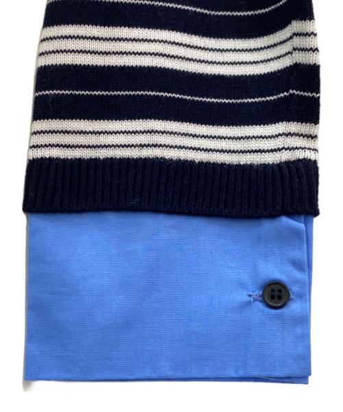 eimy istoire（エイミーイストワール）eimy istoire (エイミーイストワール) シャツレイヤードニット ネイビー サイズ:Fの古着・服飾アイテム