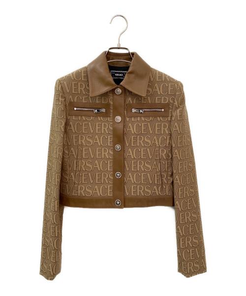 VERSACE（ヴェルサーチェ）VERSACE (ヴェルサーチェ) Versace Allover ジャケット ブラウン サイズ:36の古着・服飾アイテム
