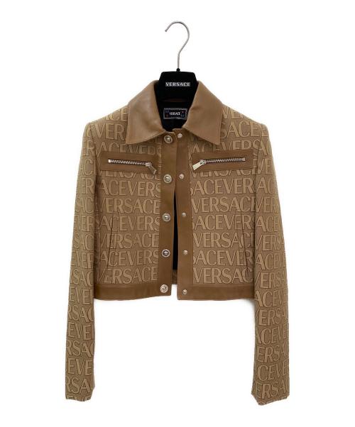VERSACE（ヴェルサーチェ）VERSACE (ヴェルサーチェ) Versace Allover ジャケット ブラウン サイズ:36の古着・服飾アイテム