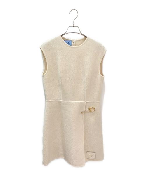 PRADA（プラダ）PRADA (プラダ) ノースリーブワンピース アイボリー サイズ:40Sの古着・服飾アイテム