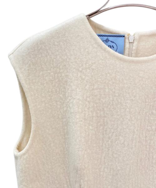 PRADA（プラダ）PRADA (プラダ) ノースリーブワンピース アイボリー サイズ:40Sの古着・服飾アイテム