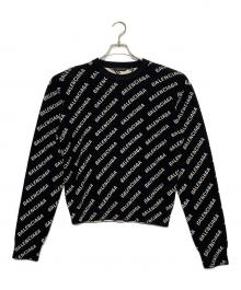 BALENCIAGA（バレンシアガ）の古着「WMNS Mini Allover Logo Sweater」｜ブラック