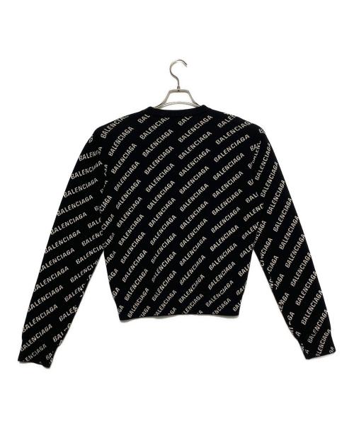 BALENCIAGA（バレンシアガ）BALENCIAGA (バレンシアガ) WMNS Mini Allover Logo Sweater ブラック サイズ:Sの古着・服飾アイテム