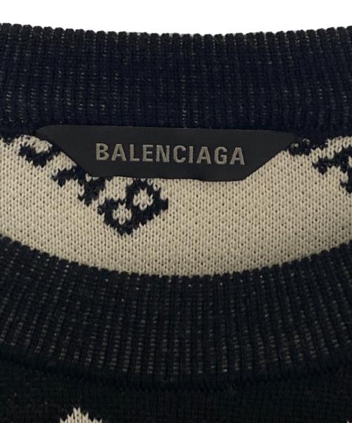 BALENCIAGA（バレンシアガ）BALENCIAGA (バレンシアガ) WMNS Mini Allover Logo Sweater ブラック サイズ:Sの古着・服飾アイテム