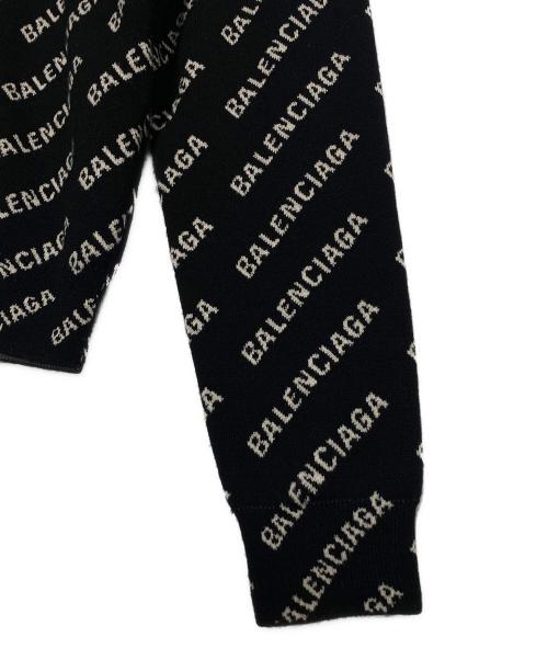 BALENCIAGA（バレンシアガ）BALENCIAGA (バレンシアガ) WMNS Mini Allover Logo Sweater ブラック サイズ:Sの古着・服飾アイテム