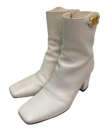 VALENTINO（ヴァレンティノ）の古着「スクエアブーツ」｜アイボリー