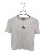 FENDIフェンディ）の古着「リブTシャツ」｜ホワイト