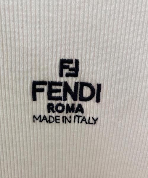FENDI（フェンディ）FENDI (フェンディ) リブTシャツ ホワイト サイズ:XSの古着・服飾アイテム
