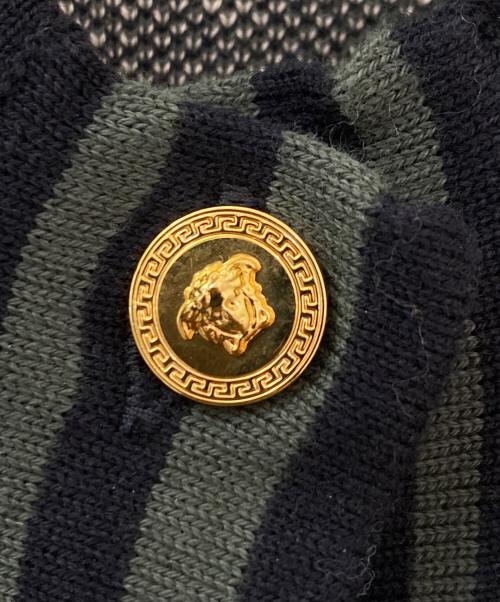 VERSACE（ヴェルサーチェ）VERSACE (ヴェルサーチェ) 総柄カーディガン ブラック サイズ:38の古着・服飾アイテム