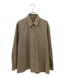 MUSE de Deuxieme Classe（ミューズ ドゥーズィエム クラス）の古着「STRETCH TWILL CACHE シャツ」｜カーキ