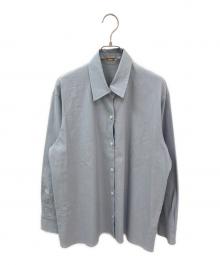 MUSE de Deuxieme Classe（ミューズ ドゥーズィエム クラス）の古着「STRETCH TWILL CACHE シャツ」｜スカイブルー
